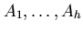 $A_{1}, \ldots, A_{h}$