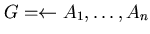 $G = \leftarrow A_{1},\ldots ,A_{n}$
