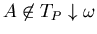 $A \not \in T_{P} \downarrow \omega$