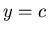 $y = c$