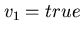 $v_{1} = true$