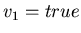 $v_{1} = true$